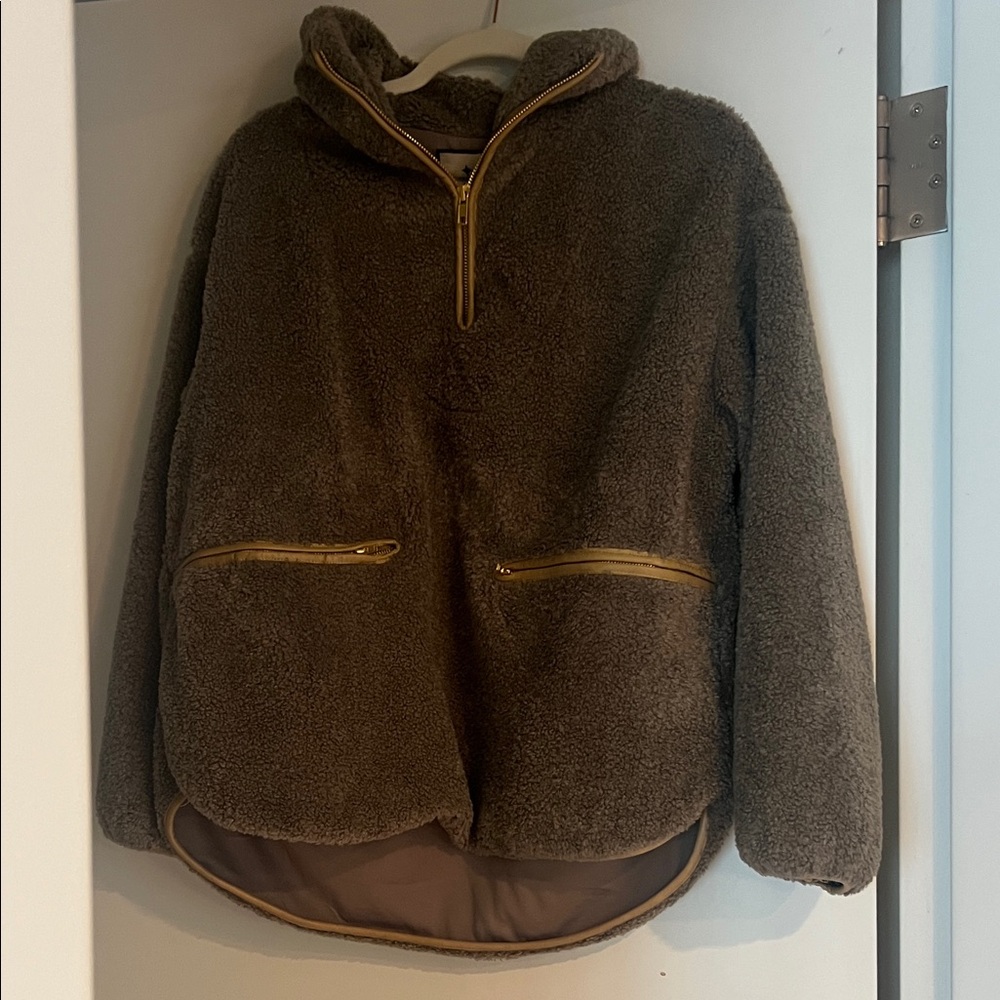 Tuckernuck Olive Rhodes Shearling Quarter Zip